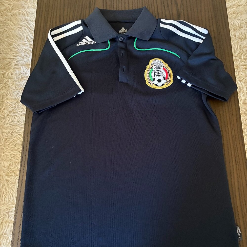 Adidas Mexico Vintage Training Polo Men's Size: Small Color: Navy